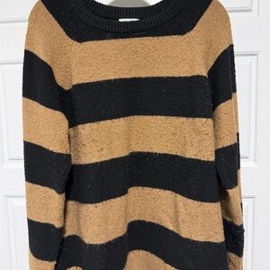 Caslon Black and Tan Striped Sweater